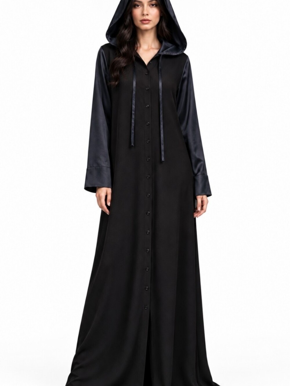 Zara small maxi dress hooded long sleeve very wizard , hobbit , Halloween vibes